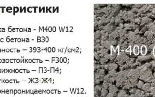 Бетон марки М400: состав, характеристики, пропорции
