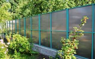 Забор из поликарбоната своими руками