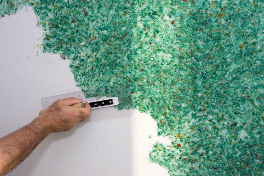 Как наносить самостоятельно жидкие обои