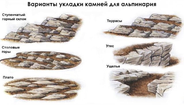 Разновидности альпийских горок
