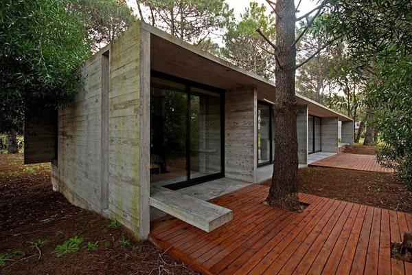 Фото домов построенных из бетонных панелей. 