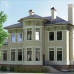 Если скруглить окна, получится более вычурный фасад