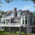 Трехэтажный загородный дом из кирпича. Абсолютная асимметрия