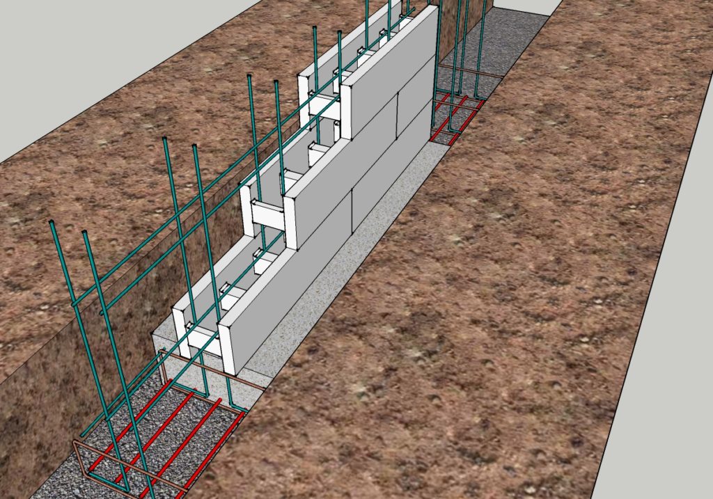 Фундамент из несъемной опалубки