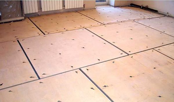 Плавила укладки листового материала на пол не изменяются - вразбежку