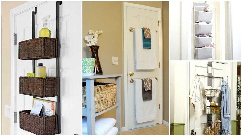 Полка-карманы на двери ванной