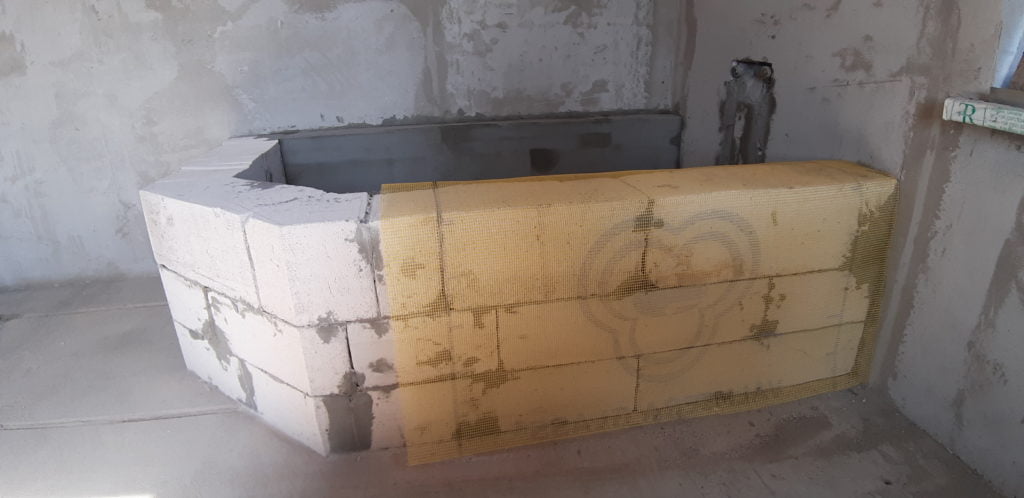 Ванна из газоблока